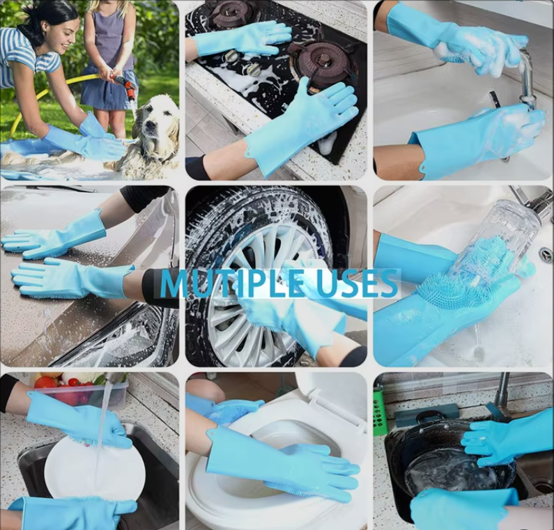 Multipurpose Silicon Dishwashing Gloves