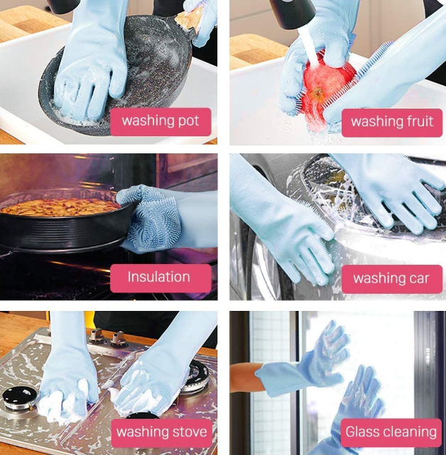 Multipurpose Silicon Dishwashing Gloves
